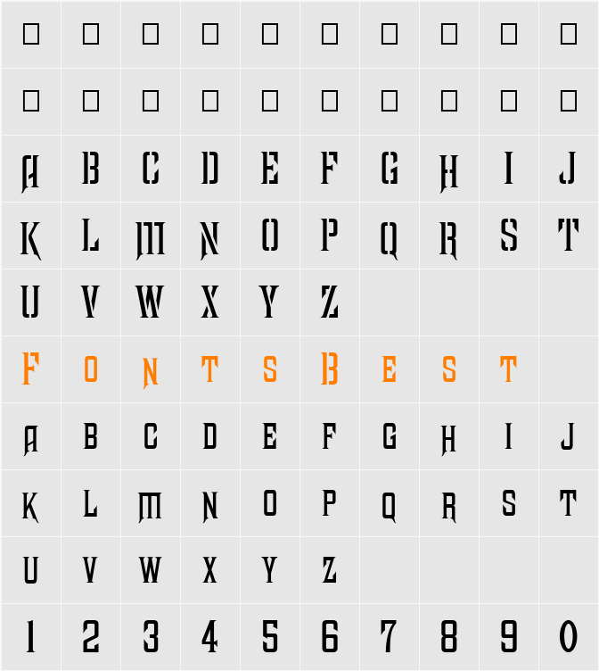 FZ BASIC 41 Character Map