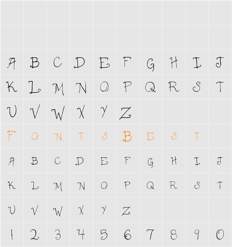 003 Anna Caps Character Map