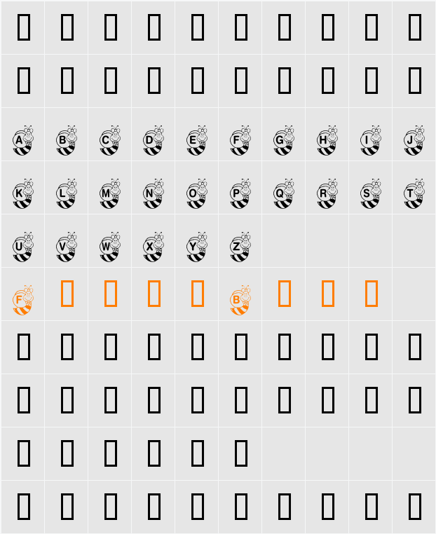 KR Hunnybee Character Map