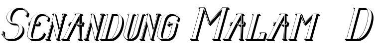 Senandung Malam 3D Font Image