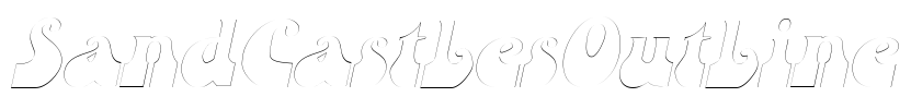 SandCastlesOutline Font Image