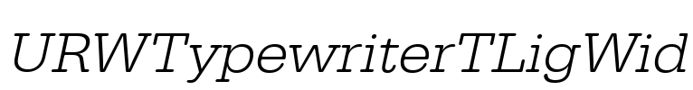 URWTypewriterTLigWid Font Image