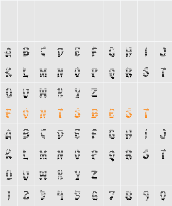 Egg Roll Gradient Character Map