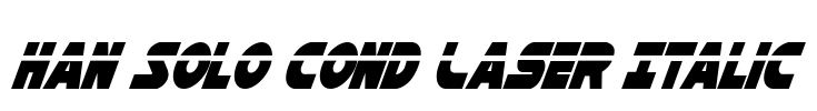 Han Solo Cond Laser Italic Font Image