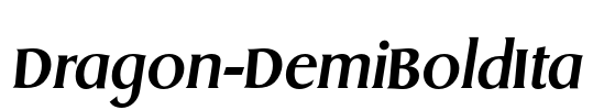 Dragon-DemiBoldIta Font Image