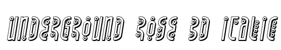 Underground Rose 3D Italic Font Image
