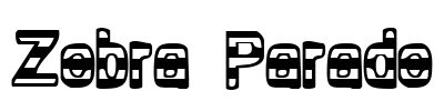 Zebra Parade Font Image