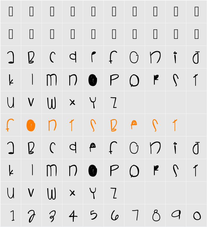 SneakyBoy Character Map