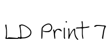 LD Print 7 Font Image