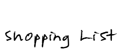 Shopping List Font Image