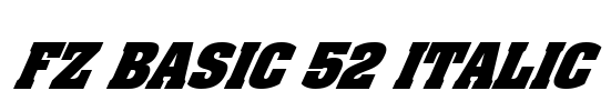 FZ BASIC 52 ITALIC Font Image