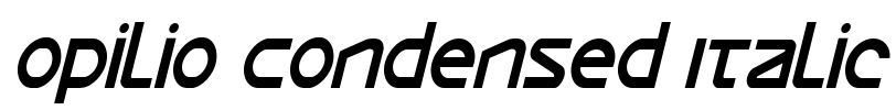 Opilio Condensed Italic Font Image