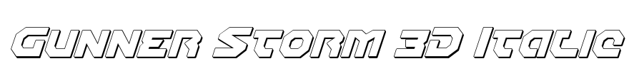 Gunner Storm 3D Italic