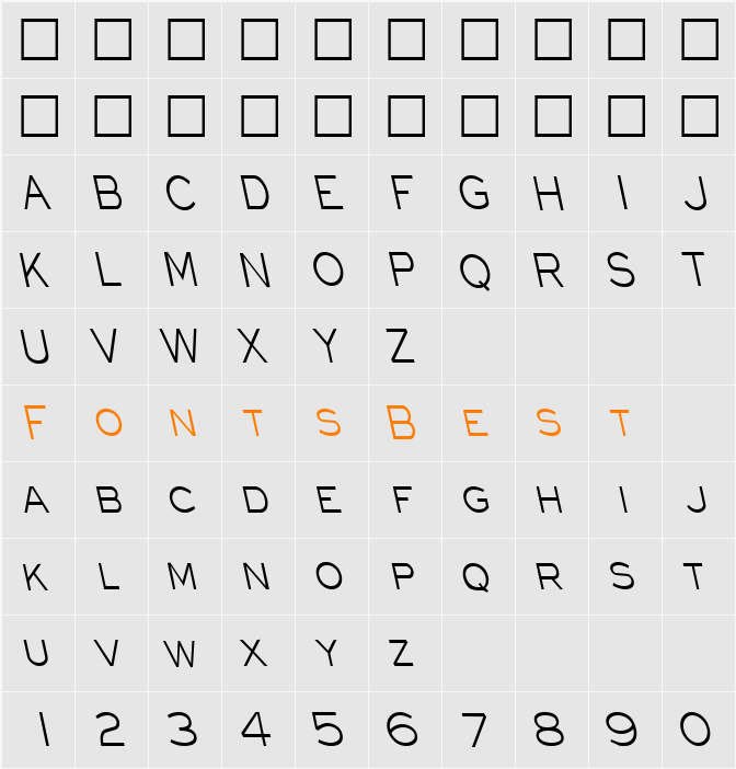 EyechartCondBS Character Map