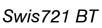 Swis721 BT Font Image