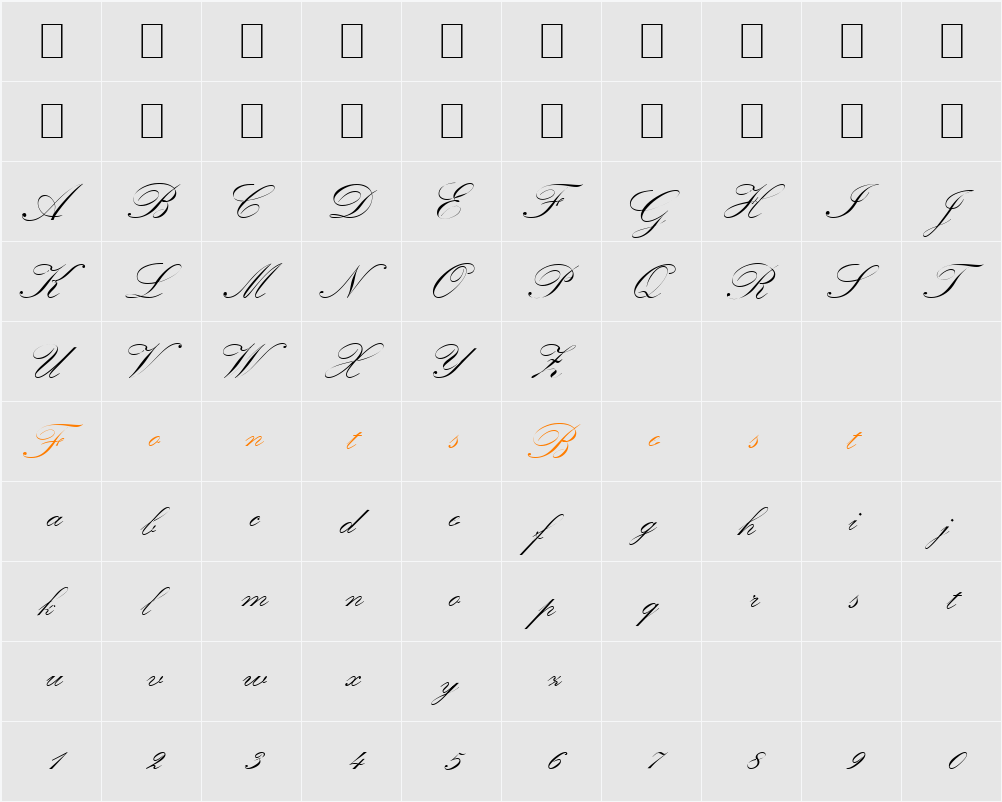 KremlinScriptOne Character Map