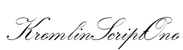 KremlinScriptOne Font Image