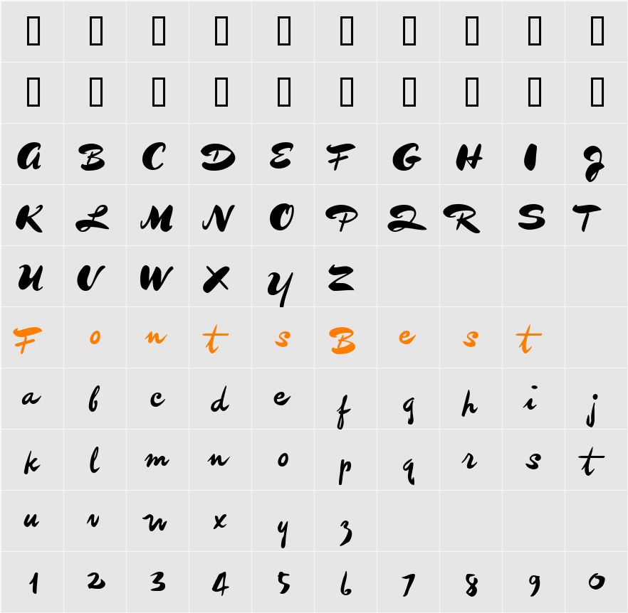 imitationTWO Character Map