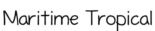Maritime Tropical Font Image