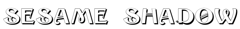 Sesame Shadow Font Image