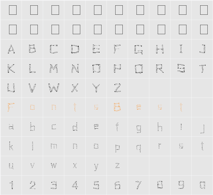 Woodenhead Character Map