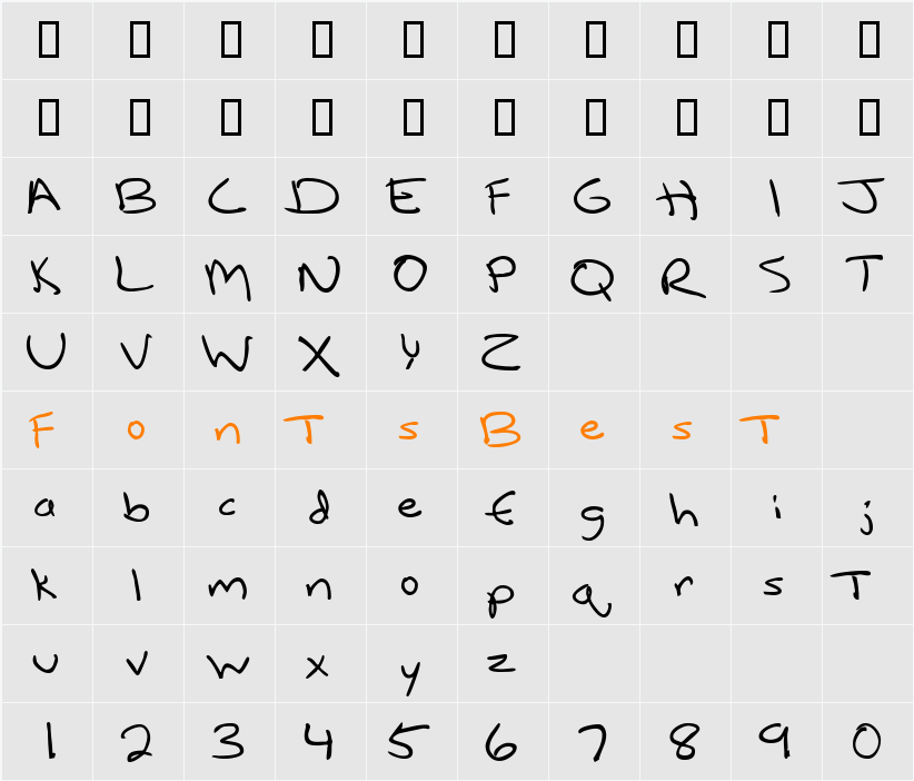 LotechScriptSSK Character Map