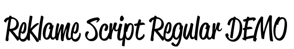 Reklame Script Regular DEMO Font Image