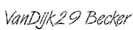 VanDijk29 Becker Font Image