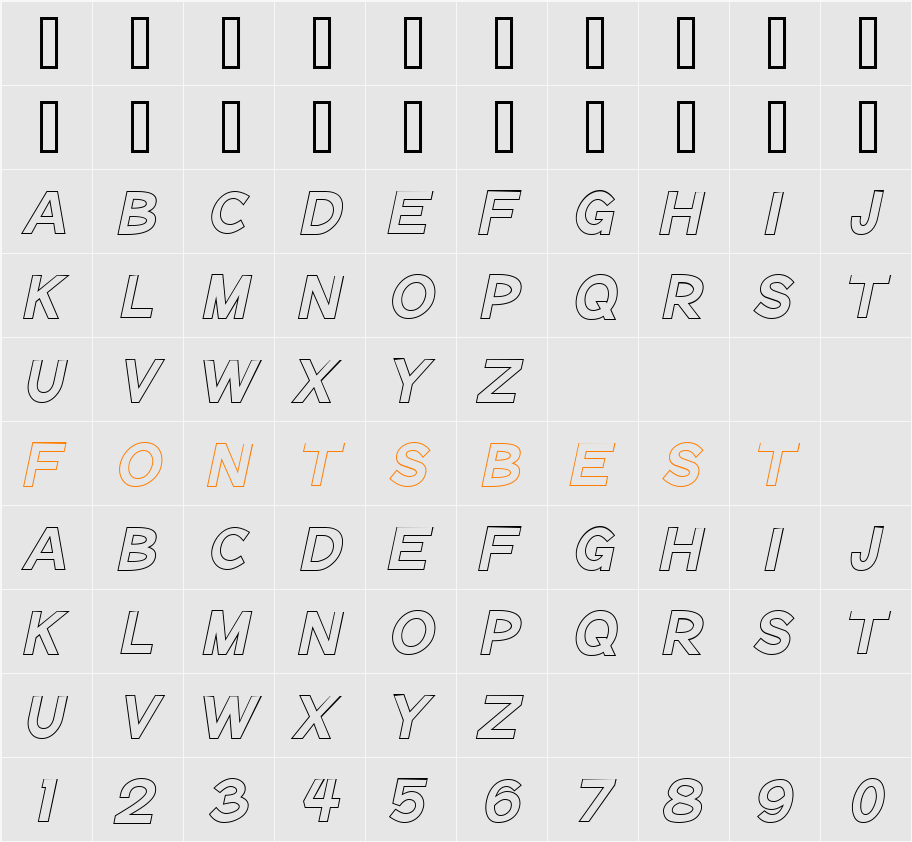 Notation Bold Italic Open JL Character Map