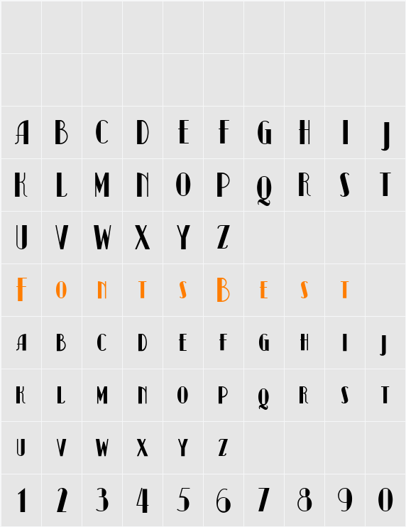 Kismet NF Character Map