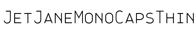JetJaneMonoCapsThin Font Image