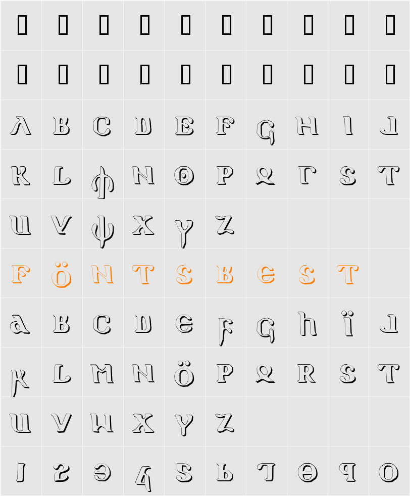 Holy Empire Shadow Character Map