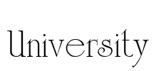 University Font Image