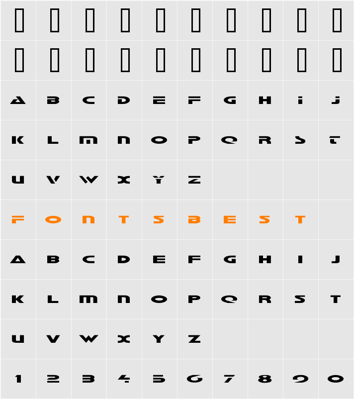 327-CAI978 Character Map