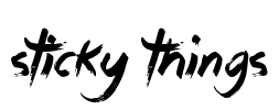 Sticky Things Font Image