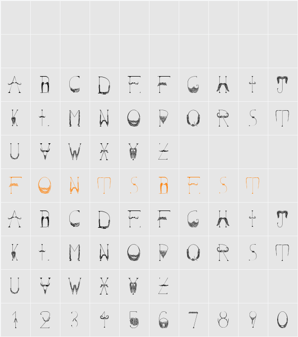Sanchez Mustache Character Map