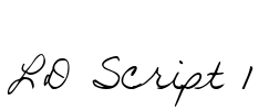 LD Script 1 Font Image