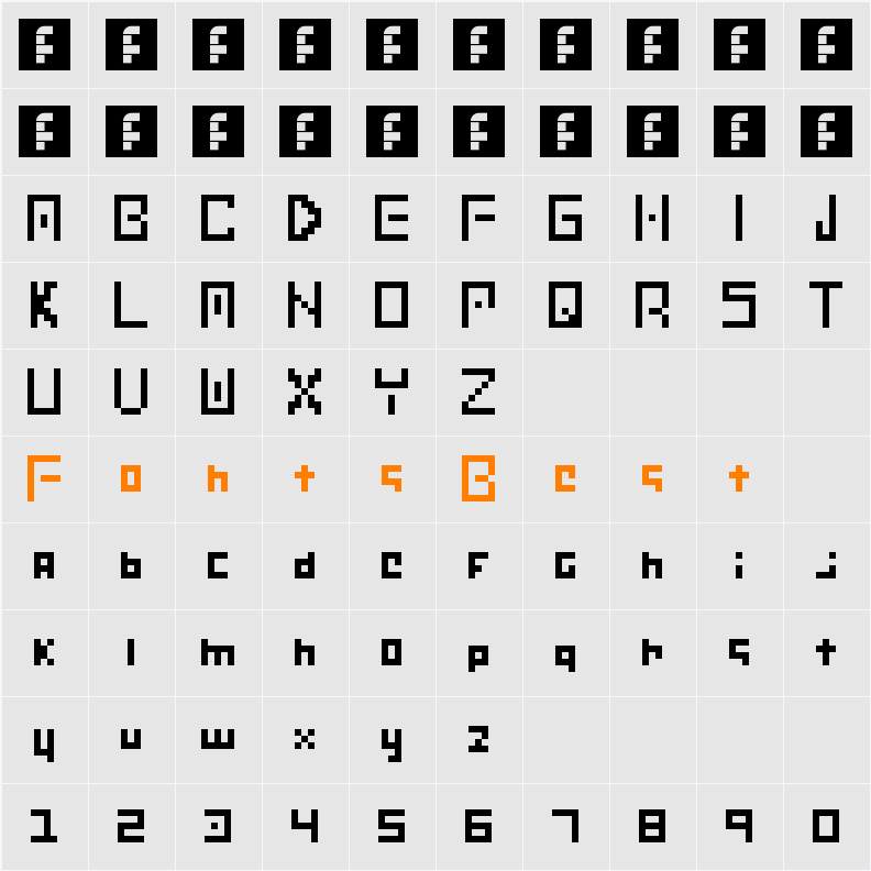 Vault Character Map