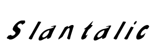 Slantalic Font Image