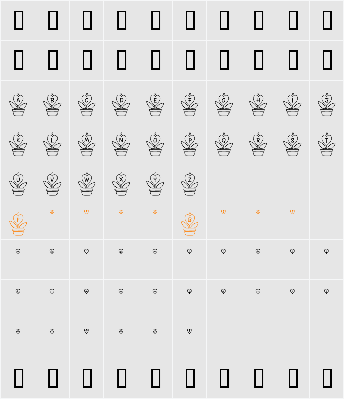 FL Love Plant Character Map