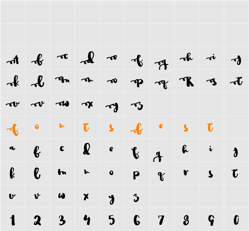 JustinRoad Character Map