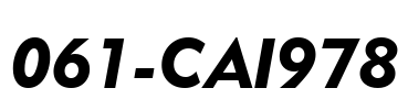 061-CAI978 Font Image