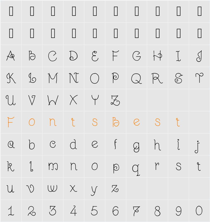 JuGulart Character Map