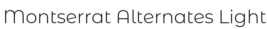 Montserrat Alternates Light Font Image