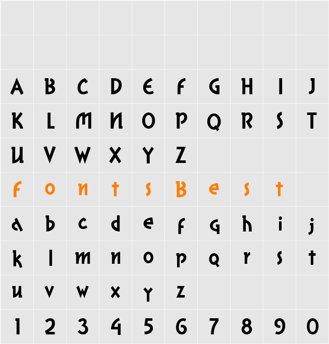 Grapefruit ITC Character Map