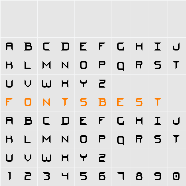Steel Blade 7 Character Map