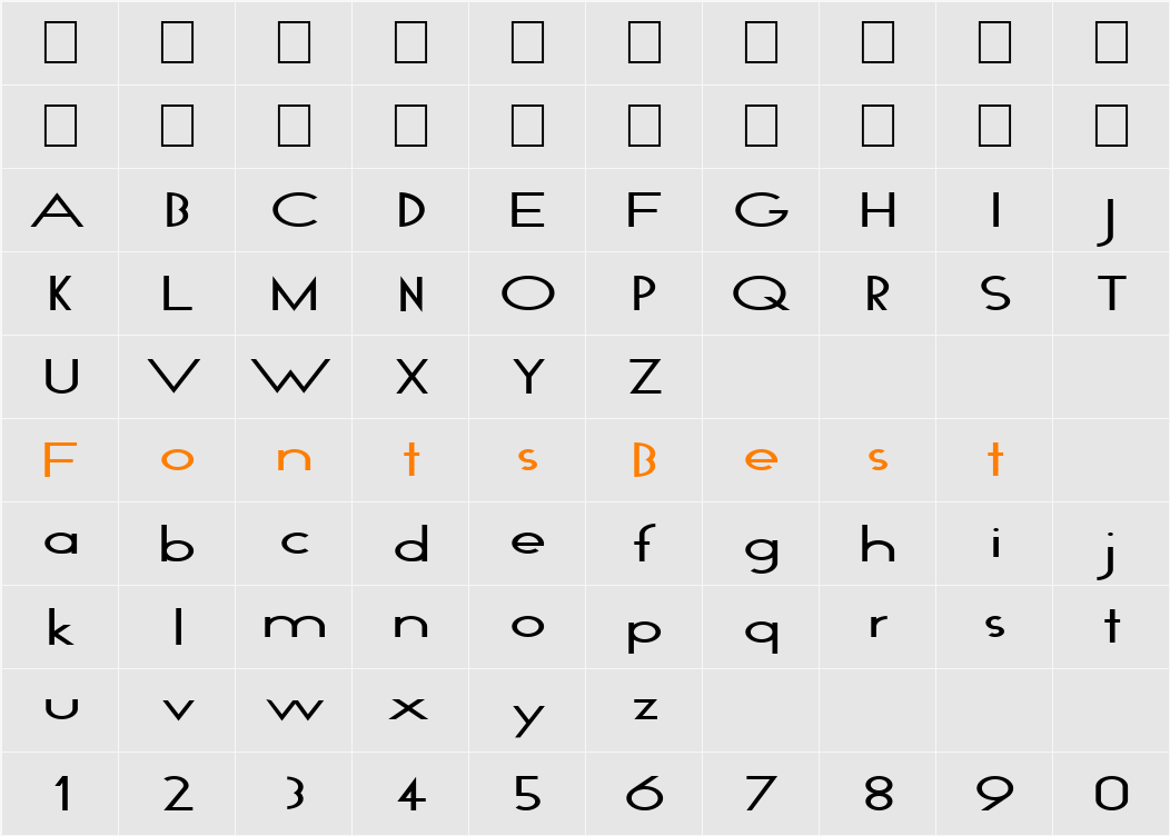 FZ BASIC 19 EX Character Map