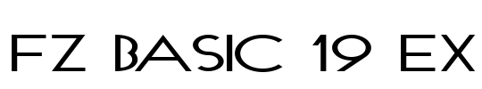 FZ BASIC 19 EX Font Image