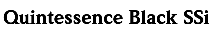 Quintessence Black SSi Font Image