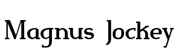 Magnus Jockey Font Image